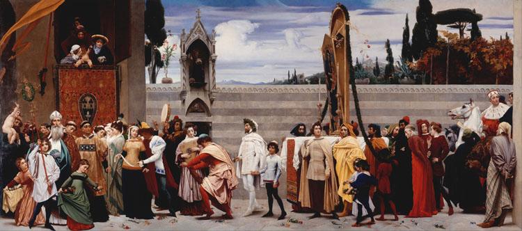 Lord Frederic Leighton Cimabue's Madonna being carried through the Streets of Florence (mk25) oil painting image